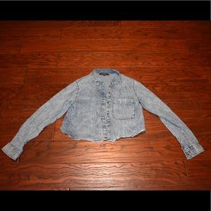 Cropped Jean shirt